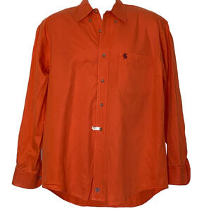 Rod's Men's Green Size Medium Western Denim Long Sleeve Button Shirt